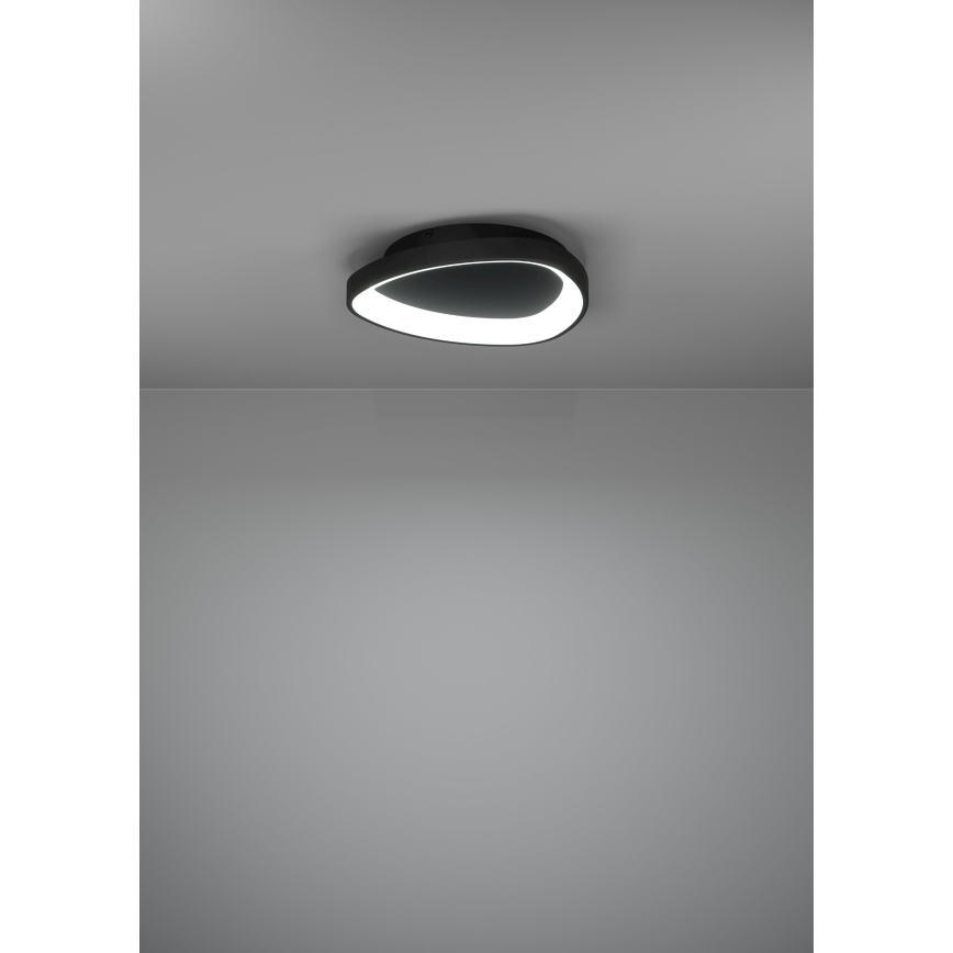 Eglo - LED Prigušiva stropna svjetiljka LED/12W/230V 2700-6500K crna + daljinski upravljač