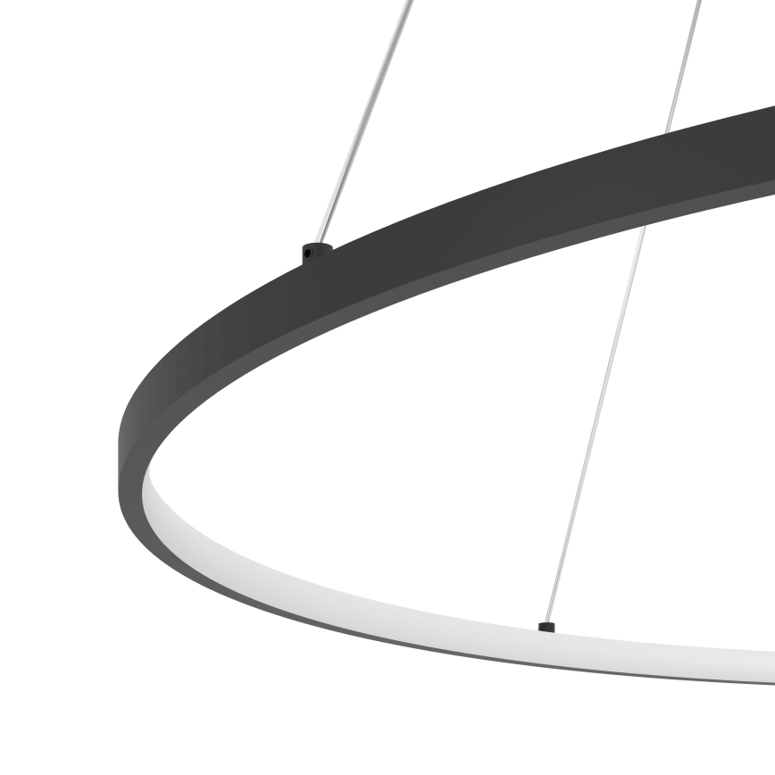 Eglo - LED Prigušivi luster na sajli LED/40W/230V 2700-6500K crna + daljinski upravljač