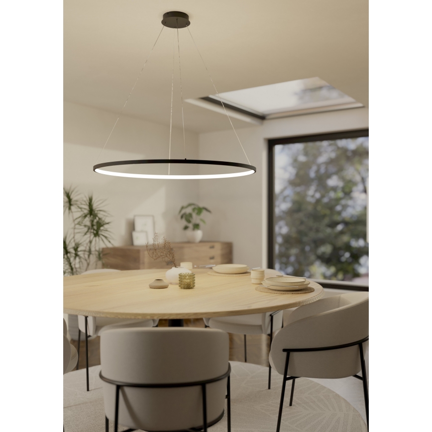Eglo - LED Prigušivi luster na sajli LED/40W/230V 2700-6500K crna + daljinski upravljač