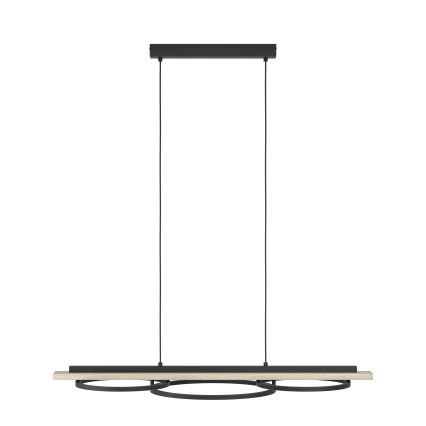 Eglo - LED Prigušivi luster na sajli 2xLED/12,5W/230V+1xLED/15,5W 3000K bež/crna
