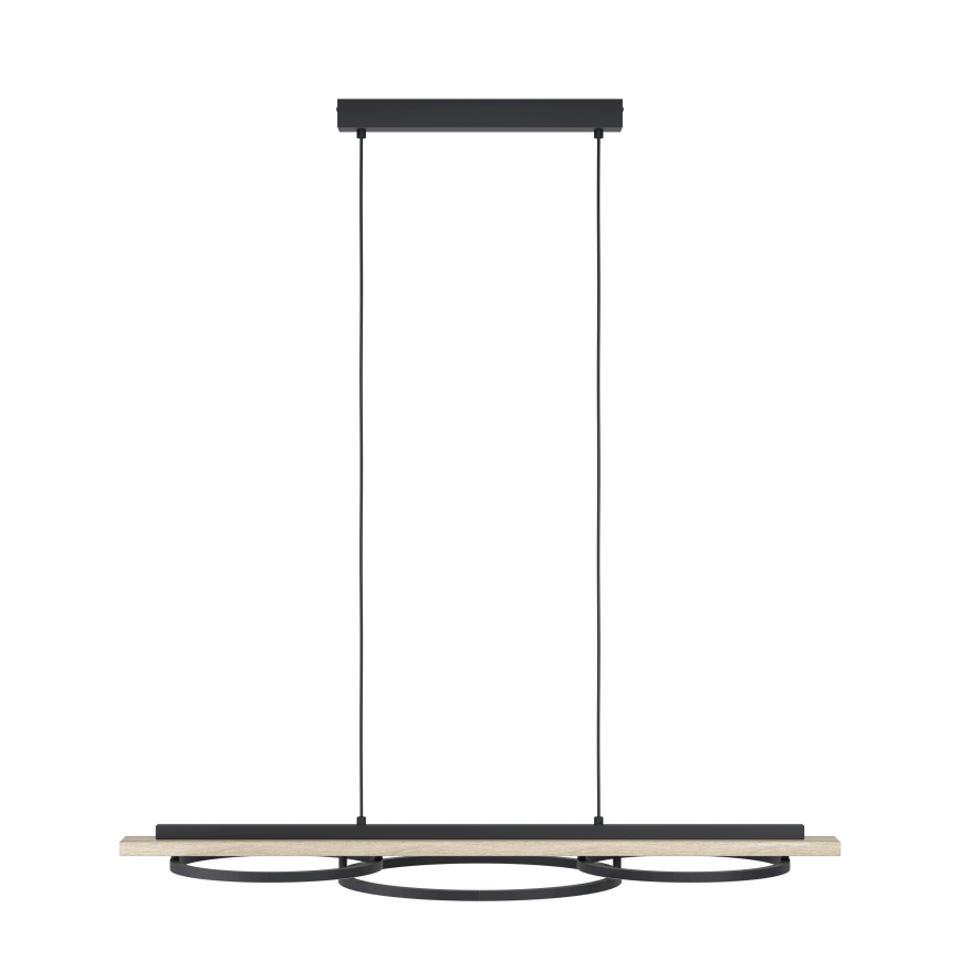 Eglo - LED Prigušivi luster na sajli 2xLED/12,5W/230V+1xLED/15,5W 3000K bež/crna