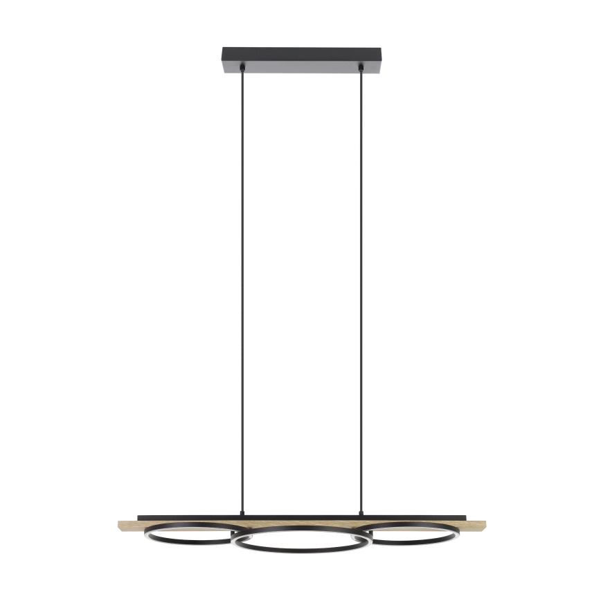 Eglo - LED Prigušivi luster na sajli 2xLED/12,5W/230V+1xLED/15,5W 3000K bež/crna