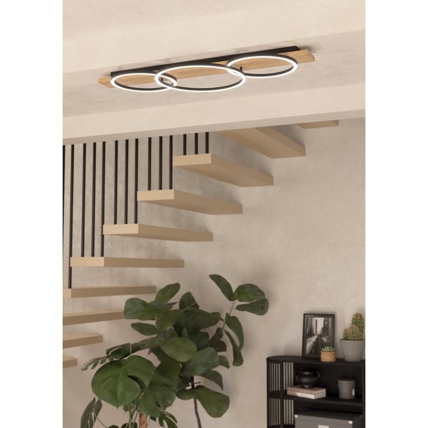 Eglo - LED Stropna svjetiljka 3xLED/12W/230V 3000K bež/crna