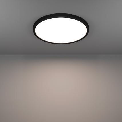 Eglo - LED RGBW prigušivo kupaonsko stropno svjetlo LED/17,5W/230V 2700-6500K Ø 38,9 cm IP44 crna