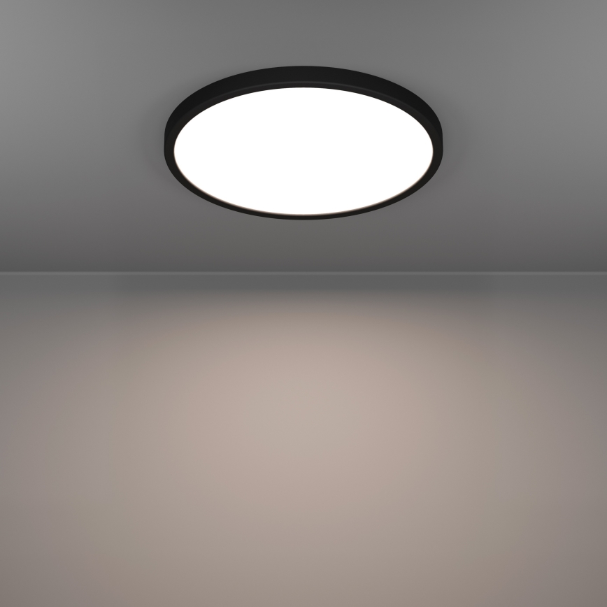 Eglo - LED RGBW prigušivo kupaonsko stropno svjetlo LED/17,5W/230V 2700-6500K Ø 38,9 cm IP44 crna