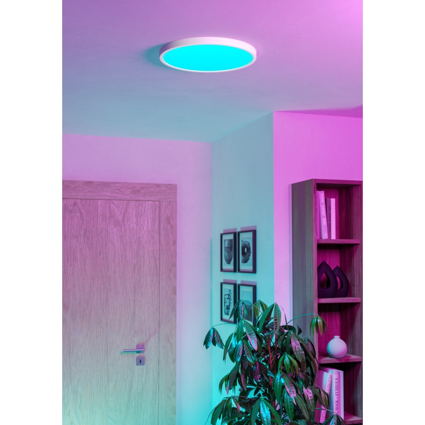 Eglo - LED RGBW prigušivo stropno svjetlo za kupaonicu LED/17,5W/230V 2700-6500K Ø 39,9 cm IP44 bijela