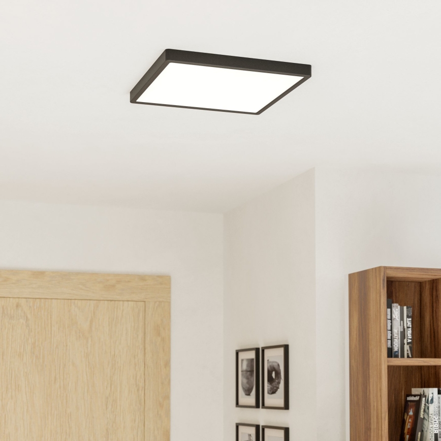 Eglo - LED RGBW kupaonsko stropno svjetlo s prigušivanjem LED/17,8W/230V 2700-6500K 39x39 cm IP44 crno