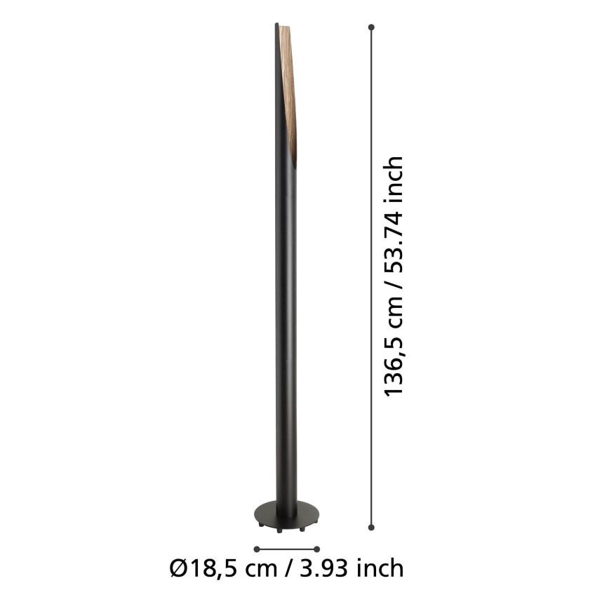 Eglo  - LED Podna lampa 1xGU10/4,5W/230V 3000K crna/smeđa