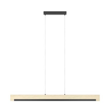 Eglo - LED Prigušivi luster na sajli LED/25,5W/230V 3000K crna/bež