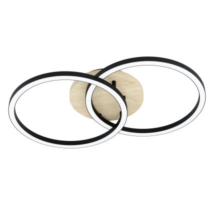 Eglo - LED Prigušiva stropna svjetiljka 2xLED/16W/230V 2700-6500K bež/crna ZigBee