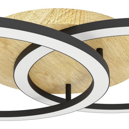 Eglo - LED Prigušiva stropna svjetiljka 2xLED/16W/230V 2700-6500K bež/crna ZigBee