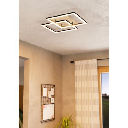 Eglo - LED Prigušivi nadgradni luster 4xLED/32W/230V 2700-6500K smeđa/crna