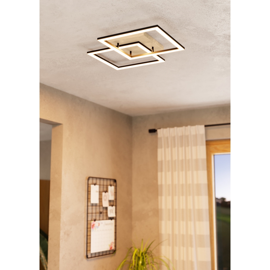 Eglo - LED Prigušivi nadgradni luster 4xLED/32W/230V 2700-6500K smeđa/crna