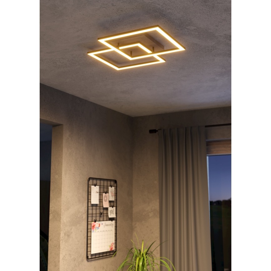 Eglo - LED Prigušivi nadgradni luster 4xLED/32W/230V 2700-6500K smeđa/crna