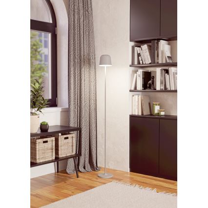 Eglo - LED Prigušiva vanjska punjiva podna lampa LED/4,3W/5V 2400/3000/4000K IP54 siva