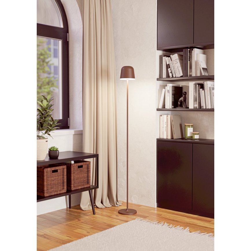 Eglo - LED Prigušiva vanjska punjiva podna lampa LED/4,3W/230V 2400/3000/4000K IP54 smeđa