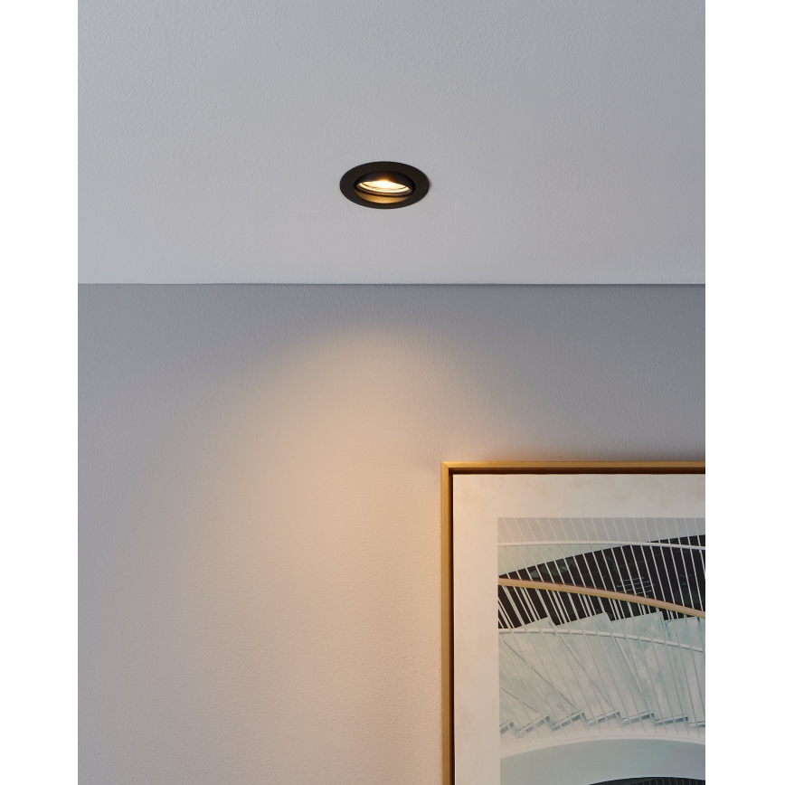 Eglo - SET 3x LED Ugradbena svjetiljka 1xGU10/4W/230V crna