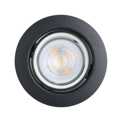 Eglo - SET 3x LED Ugradbena svjetiljka 1xGU10/4W/230V crna