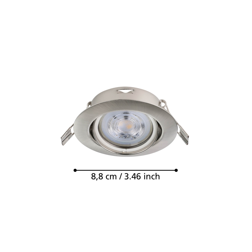 Eglo - SET 3x LED Ugradbena svjetiljka 1xGU10/4W/230V mat krom