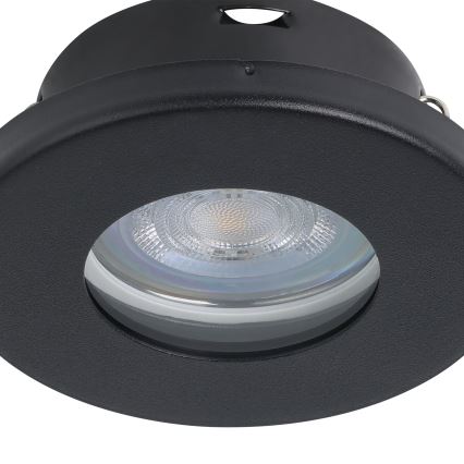 Eglo - SET 3xLED Ugradbena svjetiljka za kupaonicu 1xGU10/4W/230V IP44 crna