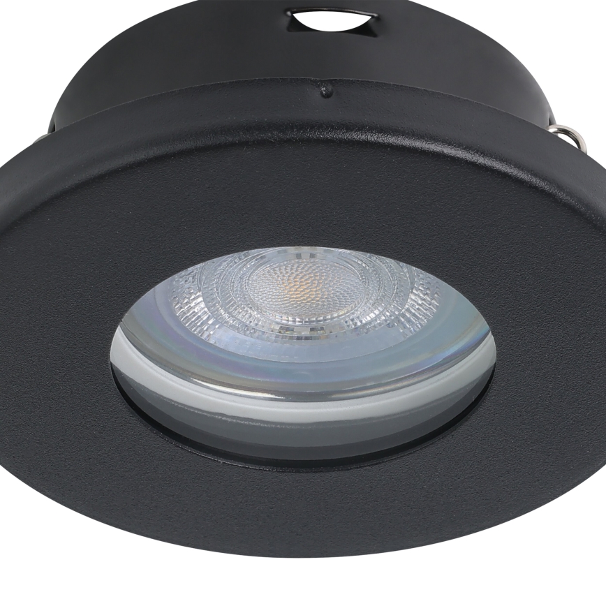 Eglo - SET 3xLED Ugradbena svjetiljka za kupaonicu 1xGU10/4W/230V IP44 crna