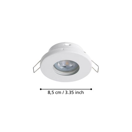 Eglo - SET 3xLED Ugradbena svjetiljka za kupaonicu 1xGU10/4W/230V IP44 bijela