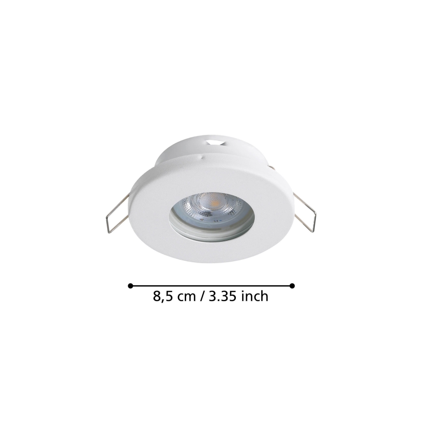 Eglo - SET 3xLED Ugradbena svjetiljka za kupaonicu 1xGU10/4W/230V IP44 bijela