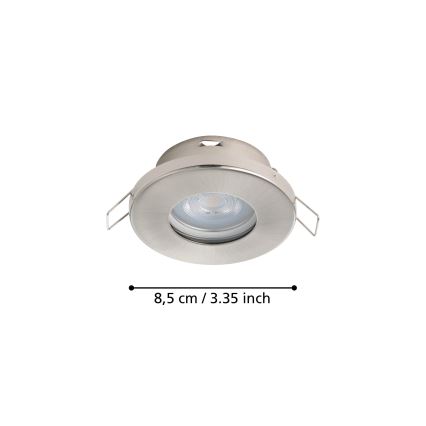 Eglo - SET 3xLED Ugradbena svjetiljka za kupaonicu 1xGU10/4W/230V IP44 mat krom