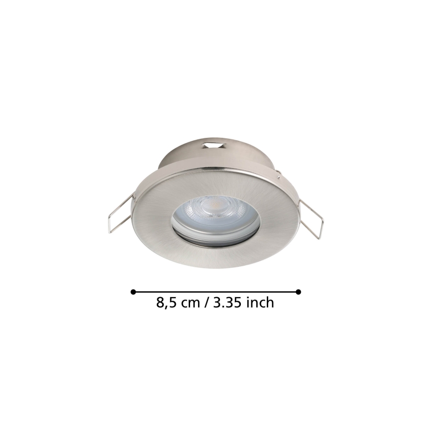 Eglo - SET 3xLED Ugradbena svjetiljka za kupaonicu 1xGU10/4W/230V IP44 mat krom