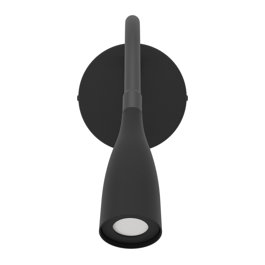 Eglo - LED fleksibilna zidna svjetiljka s USB-om LED/3,8W/230V crna