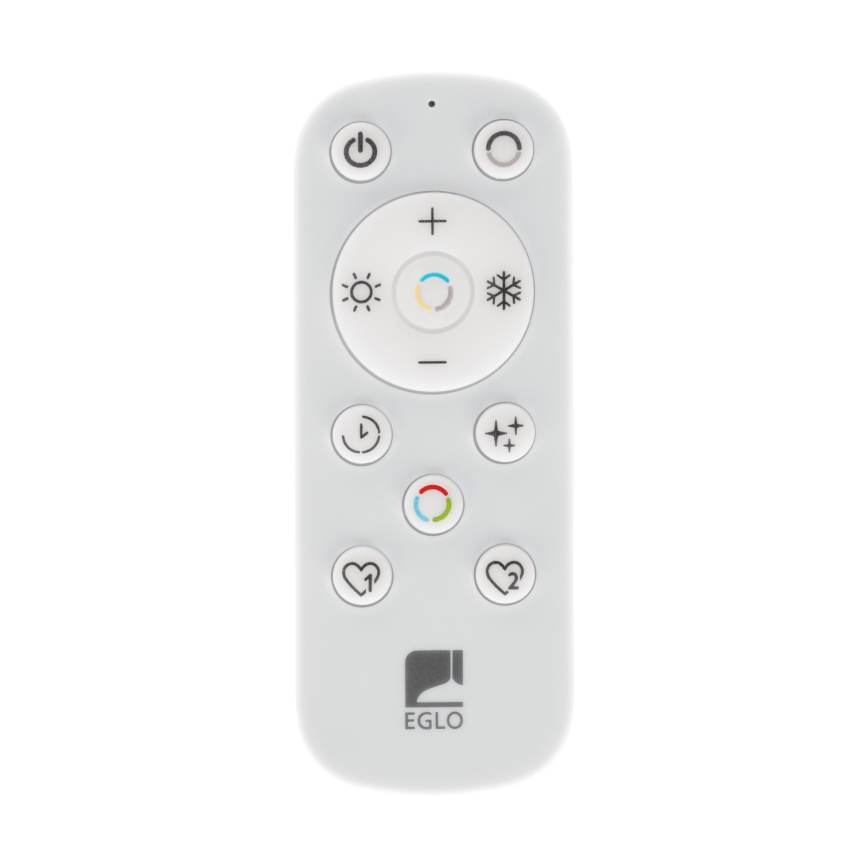 Eglo - LED prigušivo stropno svjetlo 2x LED/20W/230V 2700–6500K Ø48 cm crno + daljinski upravljač