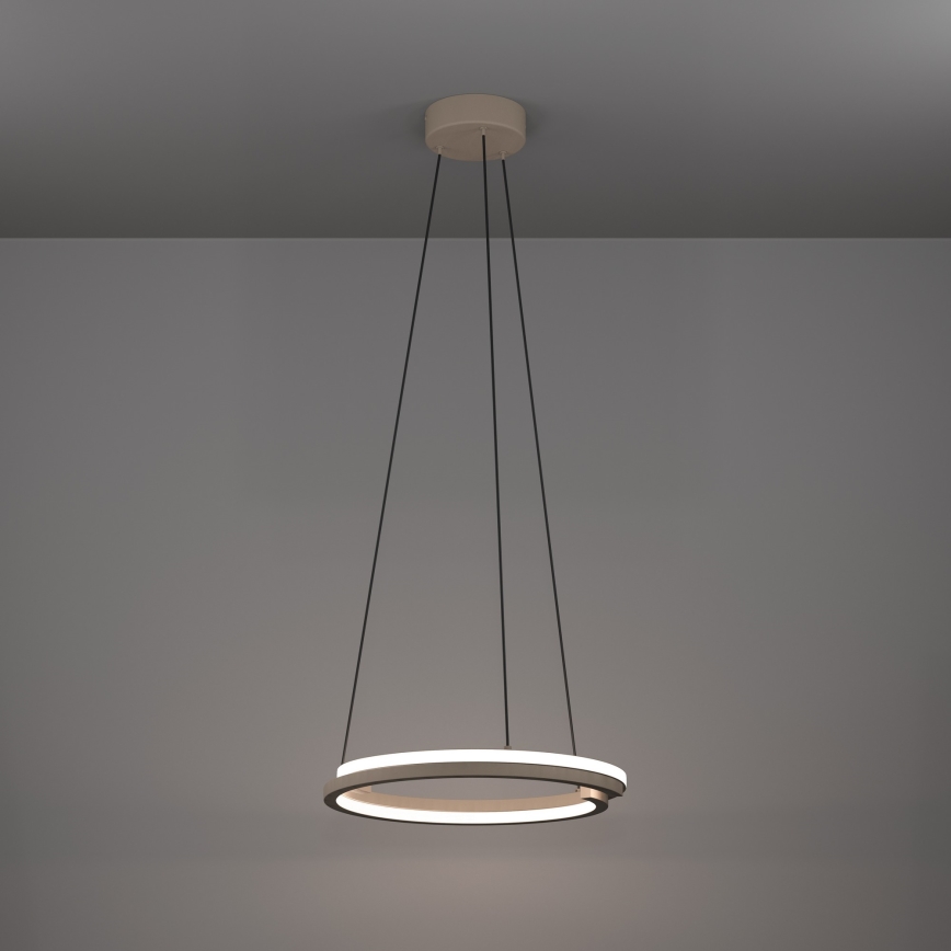 Eglo - LED luster s mogućnošću prigušivanja na sajli 2xLED/20W/230V 2700-6500K Ø 48 cm, bež + daljinski upravljač