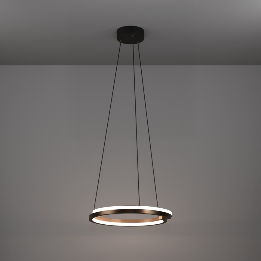 Eglo - LED viseći luster s mogućnošću prigušivanja na kabelu 2xLED/20W/230V 2700-6500K Ø 48 cm brončani + daljinski upravljač