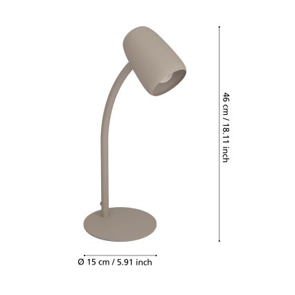 Eglo - Stolna lampa 1xE14/18W/230V krem