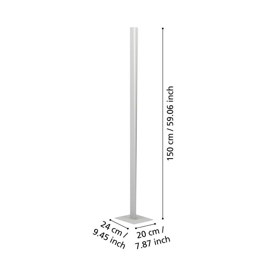 Eglo - LED RGBW Stojeća lampa s prigušivanjem LED/10,5W/230V + LED/15,2W 2700-6500K siva
