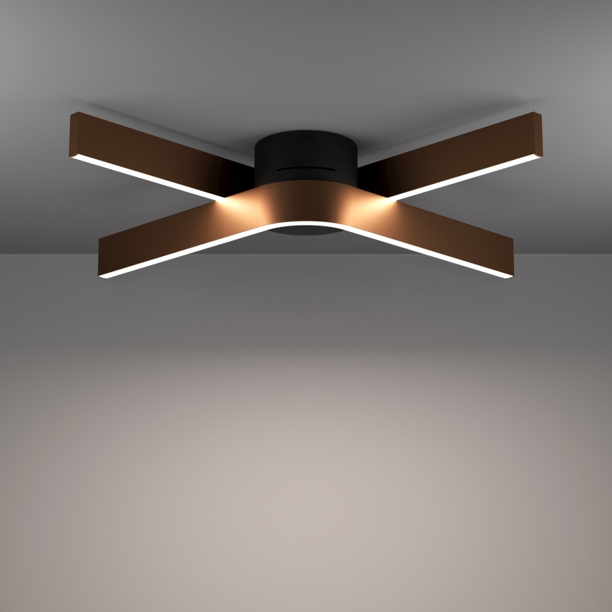 Eglo - LED RGBW prigušivo stropno svjetlo 2xLED/18W/230V 2700-6500K bakrena/crna