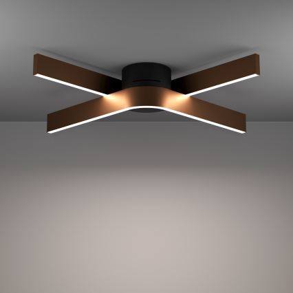 Eglo - LED RGBW prigušivo stropno svjetlo 2xLED/18W/230V 2700-6500K bakrena/crna