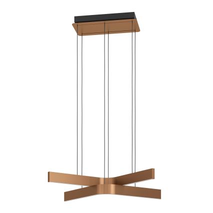 Eglo - LED RGBW luster s mogućnošću prigušivanja na sajli, 2xLED/18W/230V, 2700-6500K, bakrena/crna