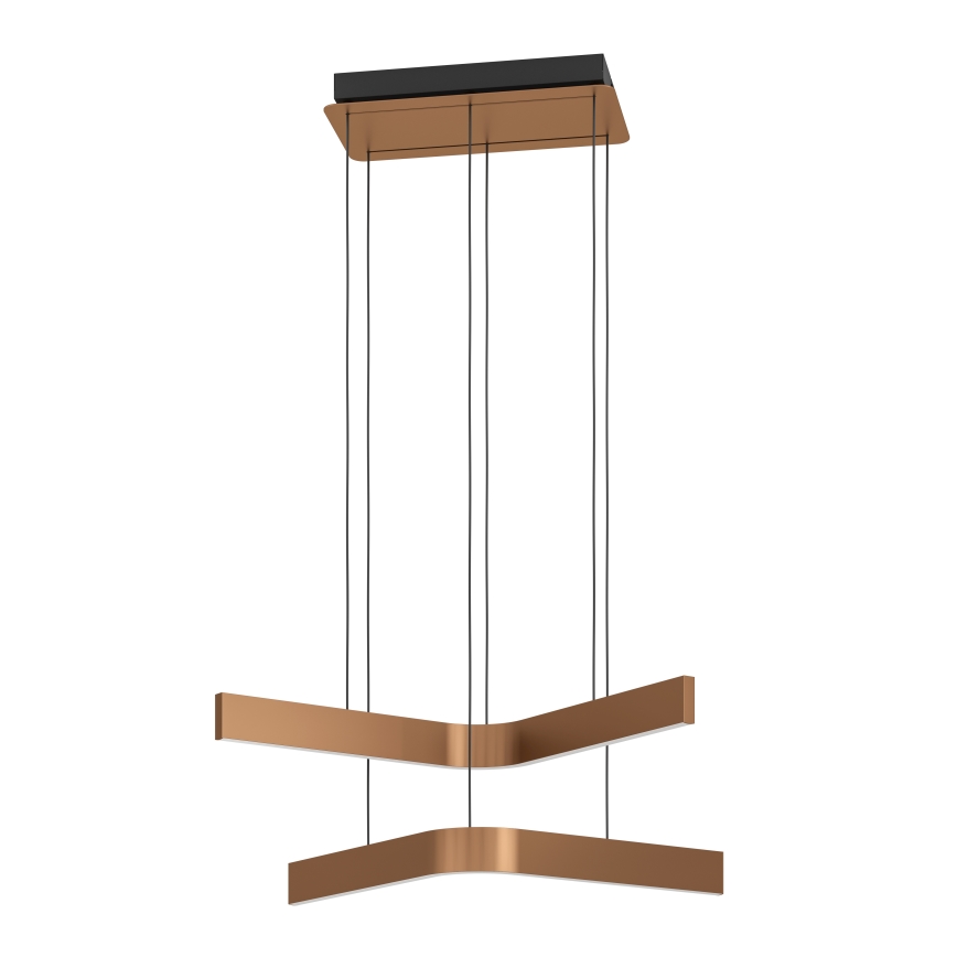 Eglo - LED RGBW luster na sajli s mogućnošću prigušivanja 2xLED/18W/230V bakrena/crna