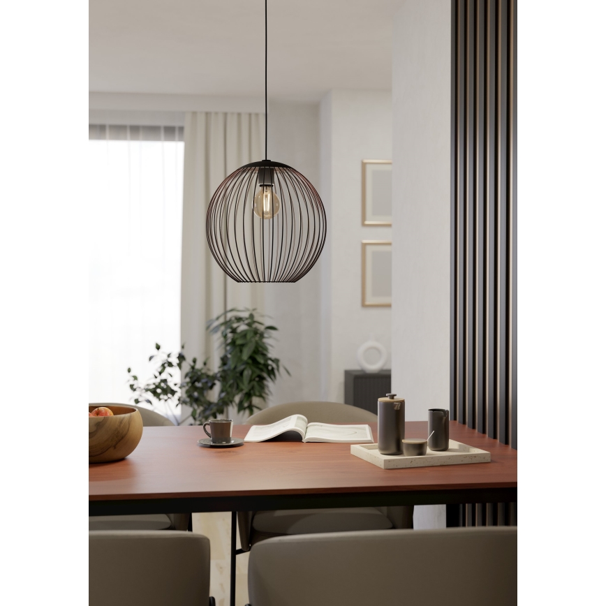 Eglo - Luster na sajli 1xE27/60W/230V crna