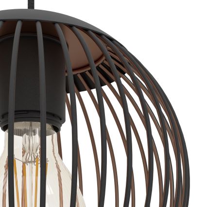 Eglo - Viseći luster na kabelu 3xE27/60W/230V u crnoj boji