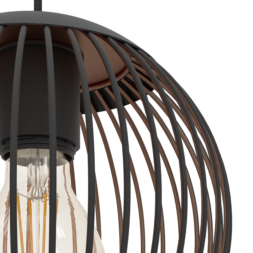 Eglo - Viseći luster na kabelu 3xE27/60W/230V u crnoj boji