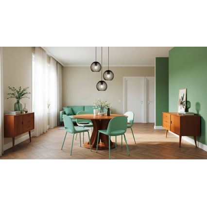 Eglo - Luster na sajli 3xE27/60W/230V crna