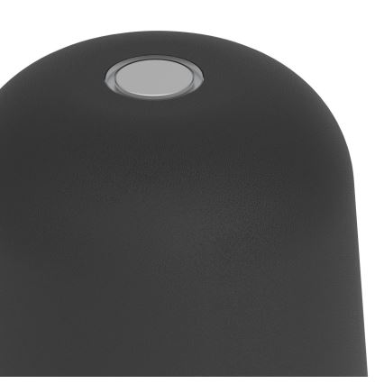 Eglo - LED vanjska stolna svjetiljka s dodirnim upravljanjem i prigušivanjem, punjiva, LED/1,8W/5V 2500/3000/4000K 2500 mAh IP54 crna