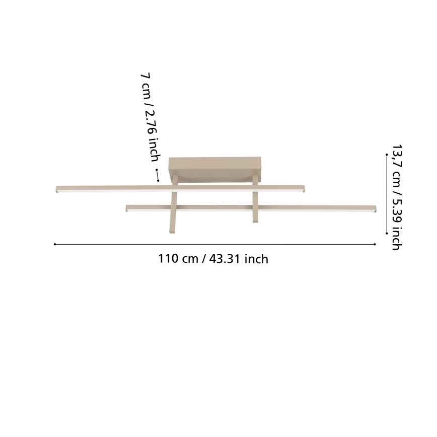 Eglo - LED stropna svjetiljka LED/20W/230V bež