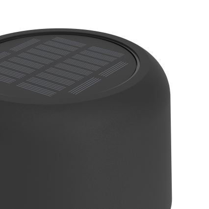 Eglo - LED solarna punjiva stojeća lampa s dodirnim upravljanjem LED/2,8W/3,7V 1800 mAh IP44 crna