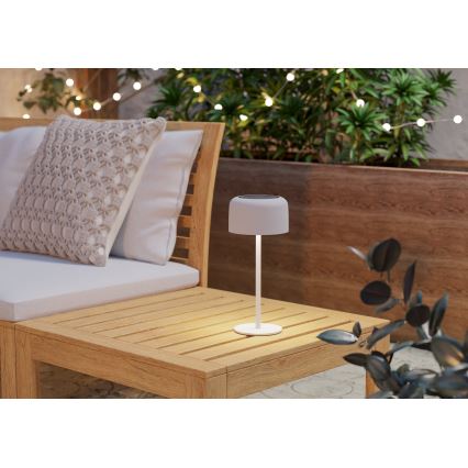 Eglo - LED solarna punjiva stolna lampa s dodirnim upravljanjem LED/2,8W/3,7V 1800 mAh IP44 bijela