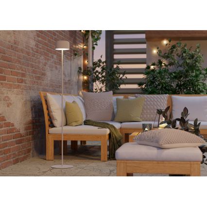 Eglo - LED solarna punjiva stojeća lampa s dodirnim upravljanjem LED/2,8W/3,7V 1800 mAh IP44 bijela