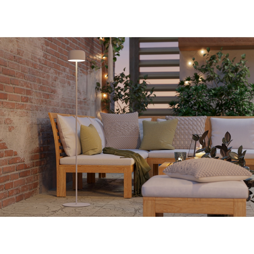 Eglo - LED solarna punjiva stojeća lampa s dodirnim upravljanjem LED/2,8W/3,7V 1800 mAh IP44 bijela