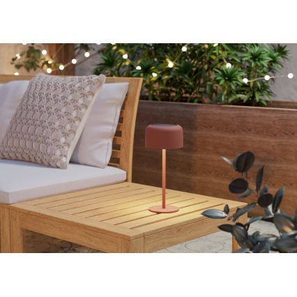 Eglo - LED solarna punjiva stolna lampa na dodir LED/2,8W/3,7V 1800 mAh IP44 narančasta